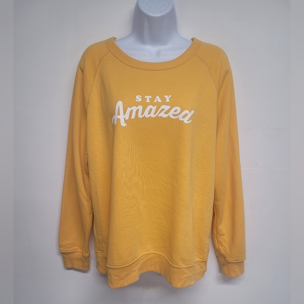 Old Navy Golden Yellow Graphic  Sweatshirt Top L